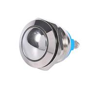 Interruptor de bot¨®n pulsador, interruptor moment¨¢neo de bocina de bot¨®n pulsador de enganche moment¨¢neo de metal impermeable de 19 mm 12V
