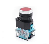 Interruptor de botón 1PCS LA3811BN Interruptor de perilla de 2 posiciones 22mm DPST 10A 440V Control eléctrico (rojo)