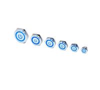 Interruptor de botón acero inoxidable, momentáneo reinicio automático tiro corto, elevador táctil LED 12mm, 16mm, 19mm, 22mm, 25mm y 30mm