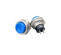Interruptor de botón Circular pequeño de DS-212, punto de desbloqueo de reinicio automático de 2 pines, interruptor de botón de escala colgante electrónico móvil de 16mm(White,5pcs)