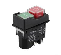 Interruptor de botón con 5 pines y función impermeable para YH02A para KLD28A AC250V Clasificación de potencia para máquinas herramientas y equipos