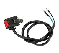 Interruptor de botón de bocina para manillar de motocicleta, botón pulsador universal ABS negro y rojo de 7/8 pulgadas para control de manillar de motocicleta, bicicleta, scooter,