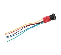 Interruptor de botón de cierre de metal de 22 mm de 12 V LED iluminado, IP67 impermeable con autobloqueo de encendido/apagado 1NO1NC, adecuado para panel de control de automóvil y motocicleta para