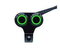 Interruptor de Botón de Control de Manillar Interruptor De Motocicleta De 22mm, Interruptor Universal Para Faro De Manillar, Interruptores De Luz Antiniebla De 12V,(2)