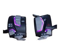 Interruptor de Botón de Control de Manillar Luz De Advertencia De Faro, Bocina De Señal De Giro, Botón De Inicio Y Apagado, Interruptor Para Bicicleta Eléctrica De 7/8 Pulgadas Y 22mm(4)