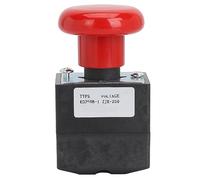 Interruptor de botón de emergencia 80 V, interruptor de parada de emergencia con bloqueo, interruptor de apagado de emergencia de respuesta rápida con carcasa metálica para (250A)