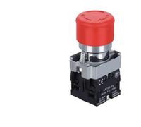 Interruptor de botón de encendido de parada de emergencia 220V - 10A Arrancador de energía clave for panel eléctrico - 22MM, 1PCS(XB2-BS444)