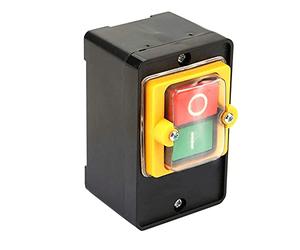 Interruptor de botón de encendido interruptor de parada de arranque del motor AC220V/380V 10A botón pulsador de encendido/apagado impermeable dos botones con soporte de carcasa a prueba de polvo