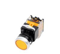 Interruptor de botón de encendido redondo LA38 de 22mm, interruptor de botón instantáneo 1NO/1NC con luz, indicador de 220V * 5 uds.(Stop,Self reset)