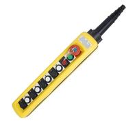 interruptor de botón de grúa Interruptor de control botón elevación polipasto eléctrico A29132/4/6/8 bits, unidad grúa velocidad única/doble, remoto, mango impermeable(11-bit key,Single Speed 1pcs)