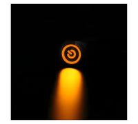 Interruptor de botón de metal 16 mm 19 mm 22 mm LED amarillo azul rojo verde interruptor fijo autobloqueo Auto reset 5 V 12 V 24 V 220 V (Yellow Power, 19_LOCKING_220 V)