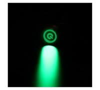 Interruptor de botón de metal 16 mm 19 mm 22 mm LED amarillo azul rojo verde interruptor fijo autobloqueo Auto reset 5 V 12 V 24 V 220 V (GREEN POWER,22_LOCKING_12V-24)