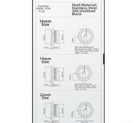Interruptor de botón de metal compacto de 19 mm con reinicio automático e impermeable IP65 nominal para control de panel y aplicaciones de dispositivos electrónicos