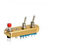 Interruptor de botón de motocicleta de 7/8 pulgadas para manillar de encendido y apagado para luz indicadora de bocina, bicicleta de cross para control de ATV (dorado)