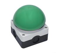 Interruptor de botón de parada de cabeza de hongo impermeable IP65, botón de control de reinicio automático de 10A 500V para paneles industriales, maquinaria y operación de seguridad (verde)
