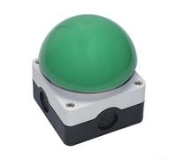 Interruptor de botón de parada de cabeza de hongo, Interruptor de control de seguridad de reinicio, pedal de pie impermeable IP65 y empuje de mano, 10 A 440 V para maquinaria industrial (verde)