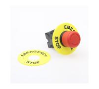 Interruptor de botón de parada de emergencia con cabeza de hongo rojo de 22 mm XB2 LAY37 Interruptor de botón de alarma NO/NC(XB2-442 NC)