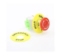 Interruptor de botón de parada de emergencia con cabeza de hongo rojo de 22 mm XB2 LAY37 Interruptor de botón de alarma NO/NC(LAY37-11ZS NONC)