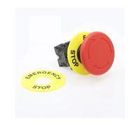 Interruptor de botón de parada de emergencia con cabeza de hongo rojo de 22 mm XB2 LAY37 Interruptor de botón de alarma NO/NC(XB2-642 NC)