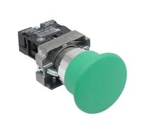 Interruptor de botón de parada de emergencia de cabeza en forma de hongo rojo, serie XB2, 22 mm, NO/NC, 10 A/415 V(XB2 BC 31 Reset)