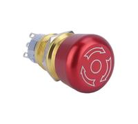Interruptor de botón de parada de emergencia de Metal, cabezal de seta, interruptor de alimentación de parada de fallo de emergencia, 16/19/22mm, 1NO1NC/2NO2NC(19mm Type-A,3V)