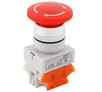 Interruptor de botón de parada de emergencia LAY37, autobloqueo/enclavamiento LAY7 PBC Y090-11ZS NO/NC(1NC,25mm,Copper Contact)