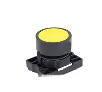 Interruptor de botón de reinicio automático de cabeza plana de 22 mm Interruptor de botón pulsador momentáneo de arranque Cabeza de plástico metálico(Plastic Head,BRASS CONTACTS_XB2_BLUE(1NO))