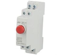 Interruptor de botón de riel DIN robusto para control de circuito ACDC de 24 V en diversos entornos (rojo)