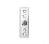 Interruptor de botón de salida de acero inoxidable para apertura de puerta compatible con cerradura inteligente y sistemas magnéticos, acabado plateado