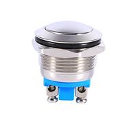 Interruptor de botón del coche, interruptor momentáneo 12V del cuerno impermeable del botón del metal del coche de 19m m