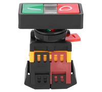 Interruptor de Botón Doble AS-22/25N con Botón de Encendido y Apagado de luz LED 73 x 55 x 28 mm (220 V)