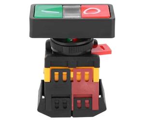 Interruptor de Botón Doble AS-22/25N con Botón de Encendido y Apagado de luz LED 73 x 55 x 28 mm (220 V)