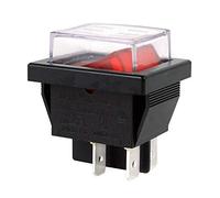 Interruptor de Botón Eléctrico a Prueba de Agua 4Pins 16A 250VAC Interruptores Basculantes Para Motos de Carne, Molinillos de Cocina, Ollas y Secador de Cabello, Paquete de 2, RK1-01