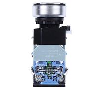 Interruptor de botón GQ38/LA38 con iluminación azul |Diámetro de instalación de 30 mm para paneles de control/maquinaria de CA/CC de 12 V |Carcasa de plástico de ingeniería de (reiniciar)