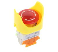 Interruptor de botón industrial de parada de emergencia, tapa de seta roja, 1NO, 1NC, DPST, CA 660V10A(5Pcs-Stop)