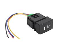 Interruptor de Botón LED de 4 Polos, Interruptor de Botón de 12 V de 4 con Luces Indicadoras de Fondo LED, Compatible con Luces Antiniebla, Barra de Luces LED DRL para BR-V