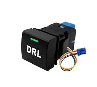 Interruptor de botón, luz verde y blanca, luz antiniebla, bocina fija para garaje, tipo momentáneo, apto para Toyota para Camry Interruptor Basculante Botonera Elevalunas(DRL)