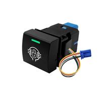 Interruptor de botón, luz verde y blanca, luz antiniebla, bocina fija para garaje, tipo momentáneo, apto para Toyota para Camry Interruptor Basculante Botonera Elevalunas(T-FRONT LOCKER)