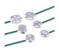 Interruptor de botón metálico corto 1 Uds interruptor de botón Led con cable DIY impermeable Led momentáneo 16/19/22/25/30mm auto reinicio 12V(Momentary 16mmSilver,220V White Led)