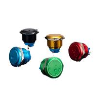Interruptor de botón metálico impermeable de 16/19/22 mm, tornillo de reinicio automático, husillo de soldadura, rojo, amarillo, verde, azul, negro, cabeza plana alta (amarillo alto cabezal, 16 mm)