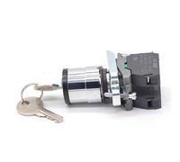 Interruptor de botón metálico XB4-BG33 con llave, tres velocidades, calibre 22 mm, ZBE, 1 unidad