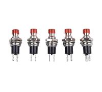 Interruptor de botón miniatura PBS-110 de 7 mm, interruptor de encendido momentáneo sin bloqueo, paquete de 5 para juguetes RC, electrónica de bricolaje, circuitos de control industrial