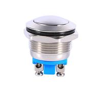 Interruptor de Botón Momentáneo, 12V, 3A, Interruptor de Pulsador de Metal, IP65, IK08, 19mm