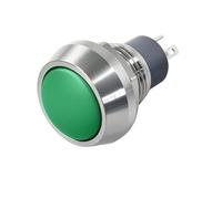 Interruptor de botón momentáneo 1NO1NC de 12mm, encendido apagado, reinicio automático, interruptor eléctrico plateado, rojo, azul, verde, amarillo, sin fijación(Green Ball Head)