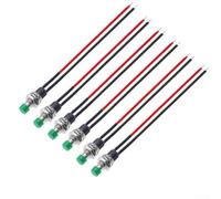 Interruptor de botón momentáneo, 6 piezas precableadas 1 A 250 V CA, agujero de montaje de 7 mm para panel de control electrónico de bricolaje (D)