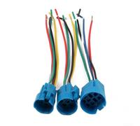 Interruptor de botón momentáneo de 15 mm, interruptor de botón de metal, conector a juego, extensor de enchufe con terminal de cable para modificaciones de coche (19 mm)