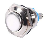 Interruptor de botón momentáneo Interruptor de botón pulsador de 12 voltios, botón pulsador metálico momentáneo impermeable para coche de 16 mm interruptor de bocina de encendido y apagado