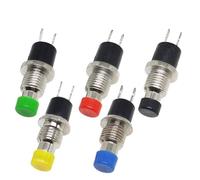 Interruptor de botón momentáneo PBS-110 de 5/20/100 unidades, 7 mm, normalmente abierto, sin NC, pulsa el interruptor de reinicio de encendido y apagado (PBS-111 NC negro, 100 piezas)