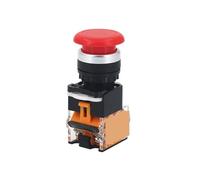 Interruptor de botón momentáneo reinicio automático sin bloqueo botón redondo 1NO1NC contacto plateado 22mm LA38-11M 1 Uds(Green,Self-recovery)
