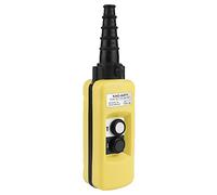 Interruptor de botón para polipasto de cadena de grúa, controlador de suspensión de elevación con 2 botones, control de polipasto de plástico ABS duradero para sistemas de grúas